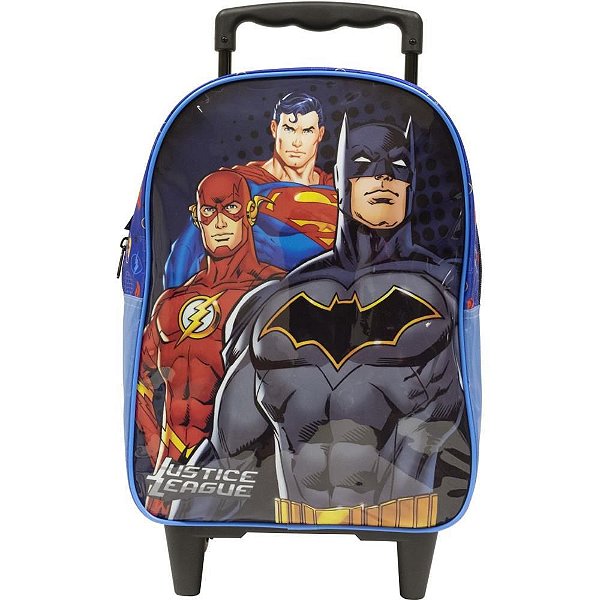 Mochila Infantil com Rodinha Liga da Justiça X