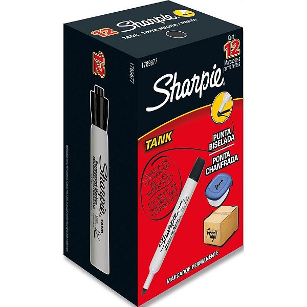 Pincel Marcador Permanente Sharpie TANK Preto