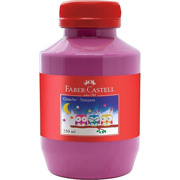 Tinta Guache 250ML Rosa - Pacote com 6