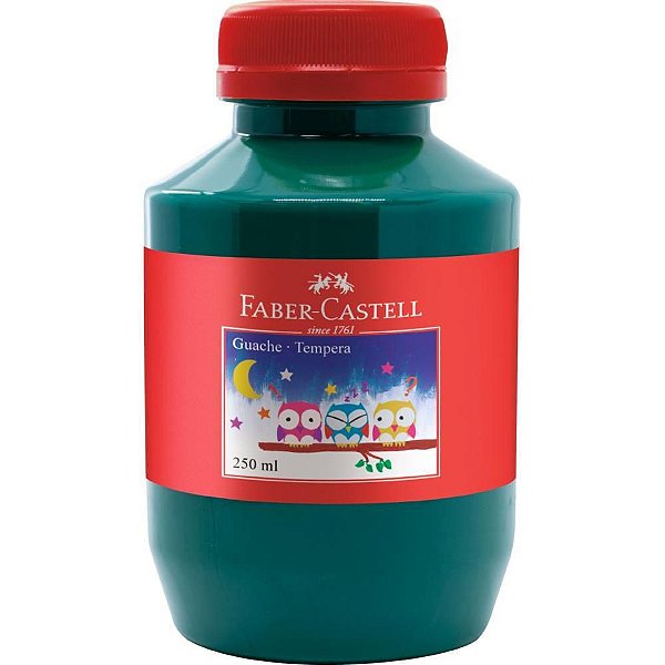 Tinta Guache 250ML Verde - Pacote com 6 Unidades