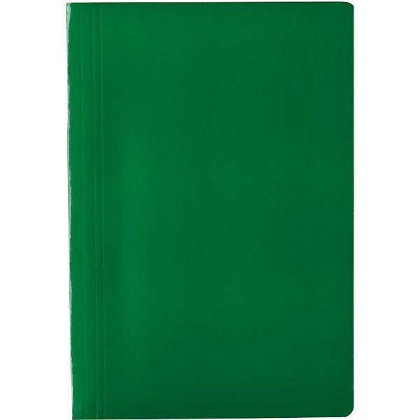 Pasta Grampo Trilho Papel Ofício Verde Delloplex Pacote com 10 Unidades