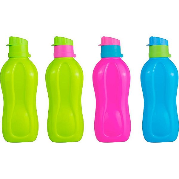 Squeeze Retangular Neon Faceata PET 600ML