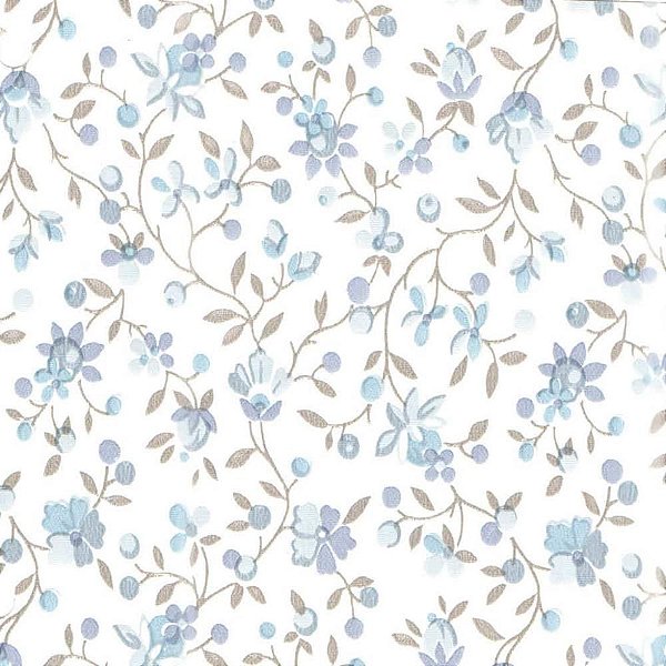 Papel de Parede Plástico Adesivo 45CMX15M Clarice Azul