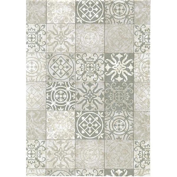 Papel de Parede Plástico Adesivo 45CM X 15M Azulejos Vintage