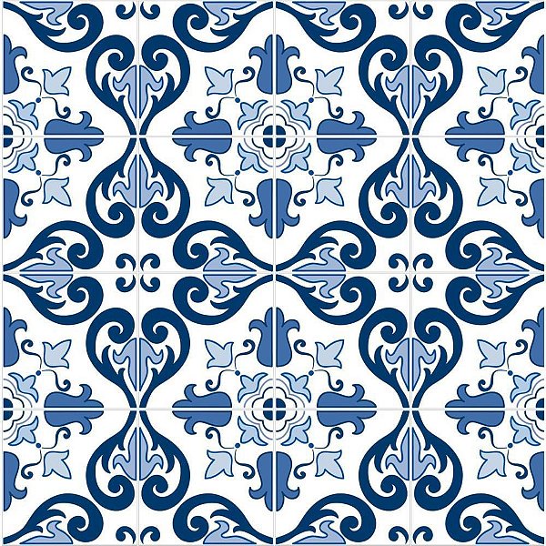 Papel de Parede Plástico Adesivo 45CMX10M Fantasia Azulejo 2 0,80