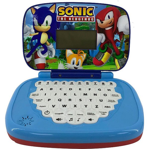 Laptop Infantil Sonic Minigame Bilíngue