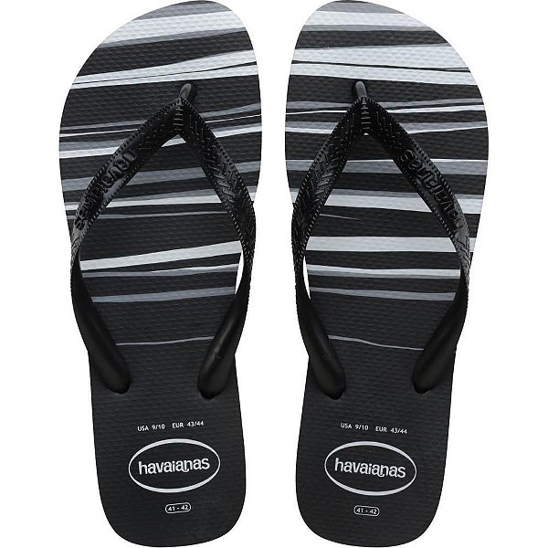 Chinelo Havaianas Masculino TOP Basic 43/4 PRETO/BRANCO