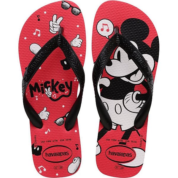 Chinelo Havaianas Licenciado TOP Disney 35/6 Vermelho Rubi