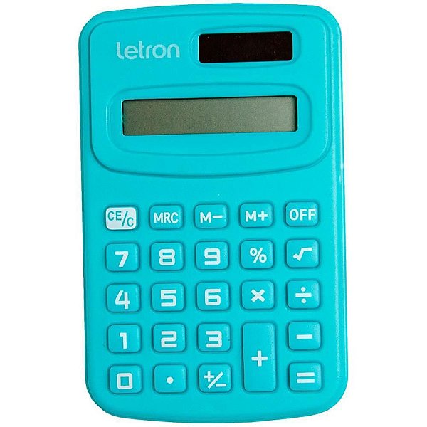 Calculadora de Bolso 8 Dígitos Azul com Bateria