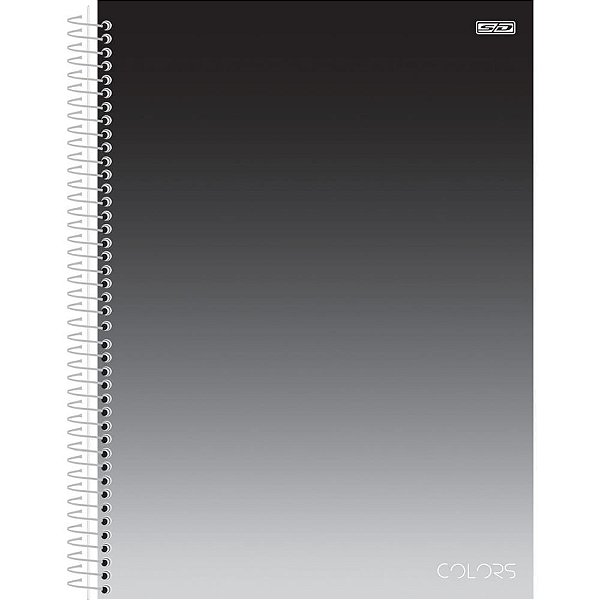Caderno 01X1 Capa Dura Colors Preto 80F PCT com 04