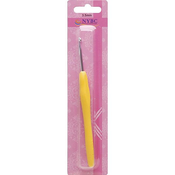Agulha para Crochê Tamanho 3,5MM Cabo Silicone Amarelo