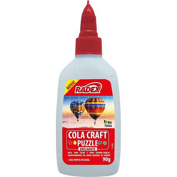 QUEBRA-CABEÇA Acessórios Cola CRAFT Puzzle Brilhante 90G - Pacote com 6