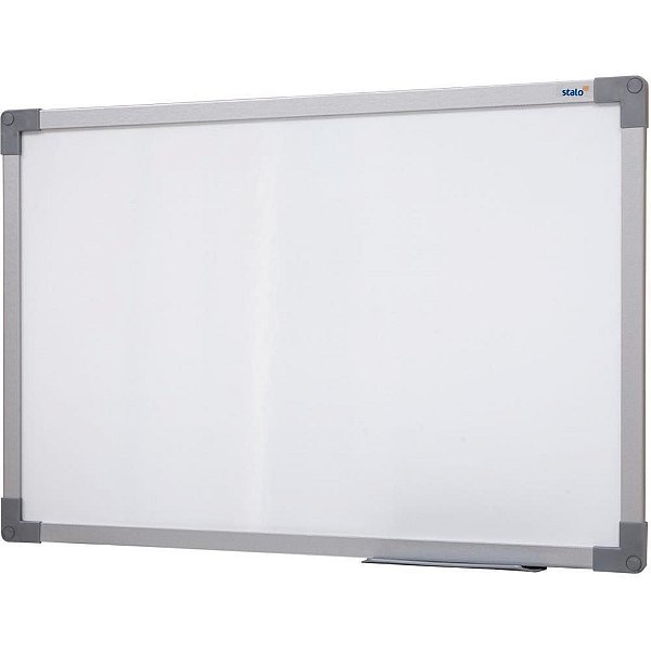 Quadro Branco Moldura Madeira 90X60CM UV MDF SOFT Prata PCT com 02