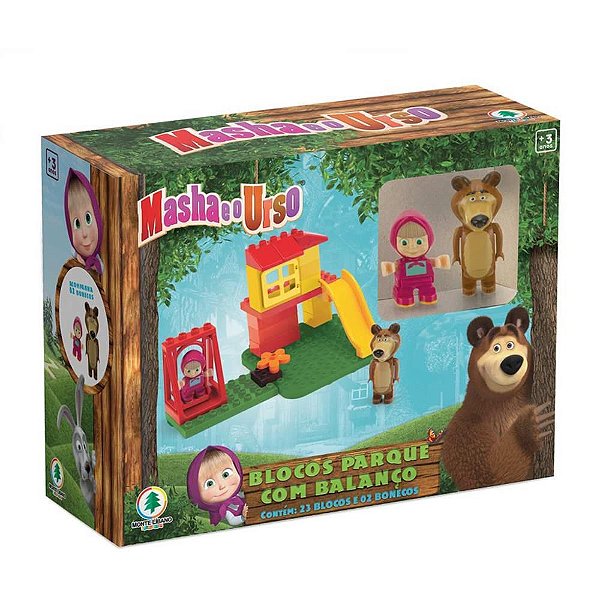 Cenário Temático (playset) Masha e o URSO Parque Balanco