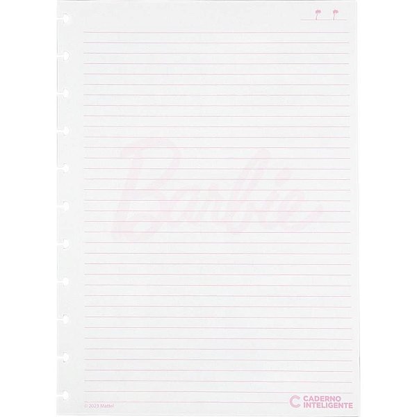 Caderno Inteligente Refil Grande BY Barbie Pautado 90G