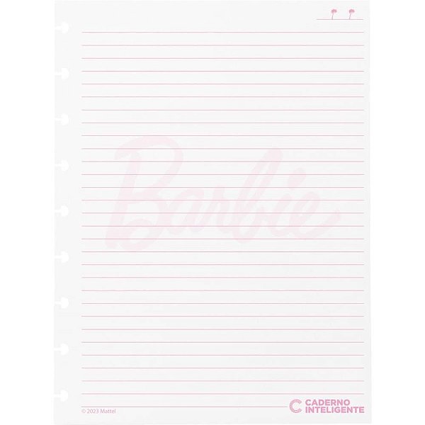 Caderno Inteligente Refil Médio BY Barbie Pautado 90G 50 Folhas