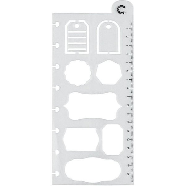 Caderno Inteligente Régua Stencil Criativa 19CM