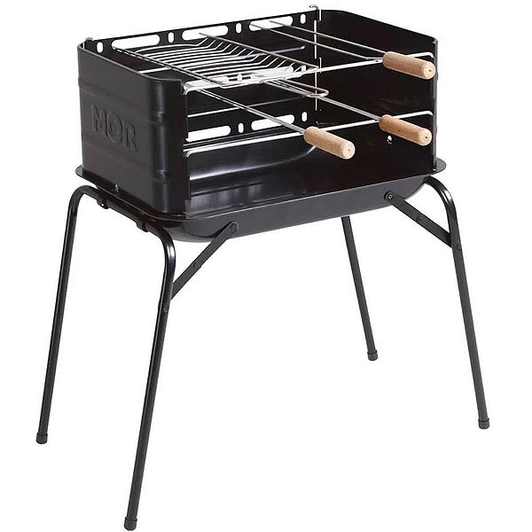 Churrasqueira Montana AÇO 35X64X54CM Preta Portátil e Resistente para Ambientes Externos