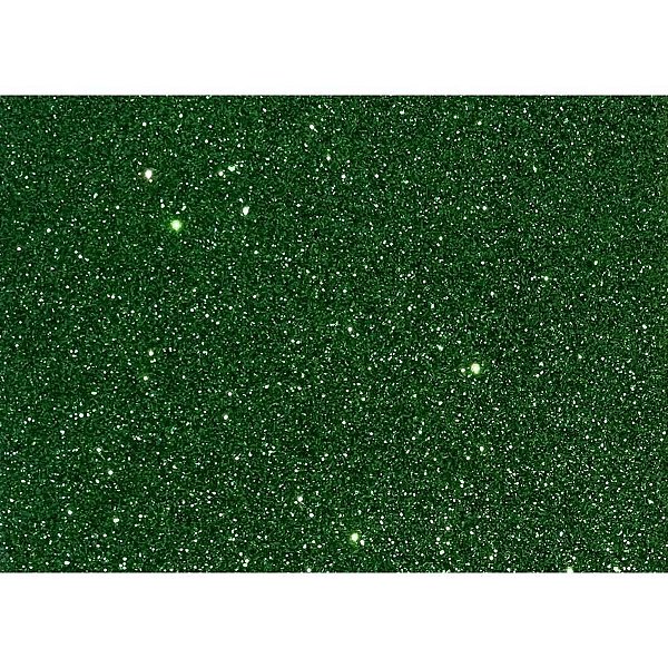 Placa em EVA com Glitter Verde 48X40CM 1,8MM Pacote com 10