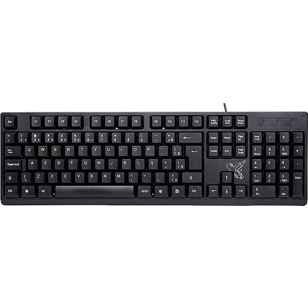 Teclado USB Universitário Maxprint com Fio, 107 Teclas ABNT2