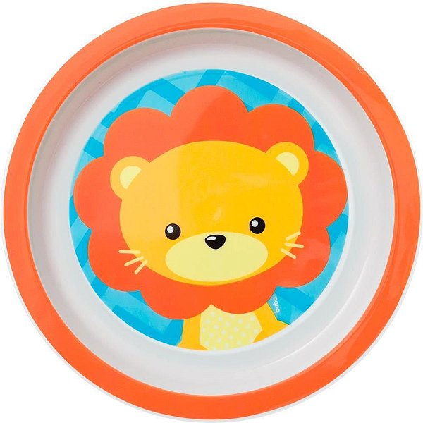 Kit Alimentação Prato Animal FUN Leão - Pratinho Infantil