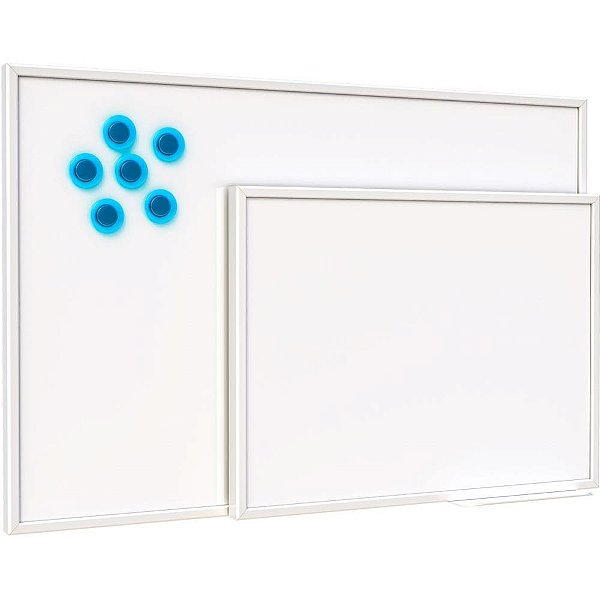 Quadro de Aviso Magnético 100X70CM FIT Branco com Moldura MDF