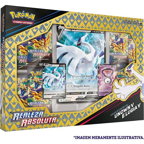 Jogo de Cartas Pokemon UNOWN V e Lugia V Real