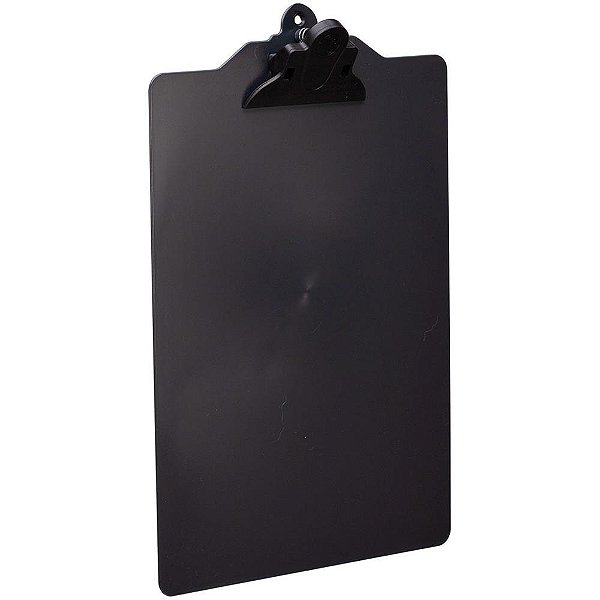 Prancheta Plástica A4 com Prendedor de Plástico Linha BLACK