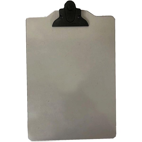 Prancheta Plástica A4 com Prendedor Plástico Fumê - 22X30,5CM