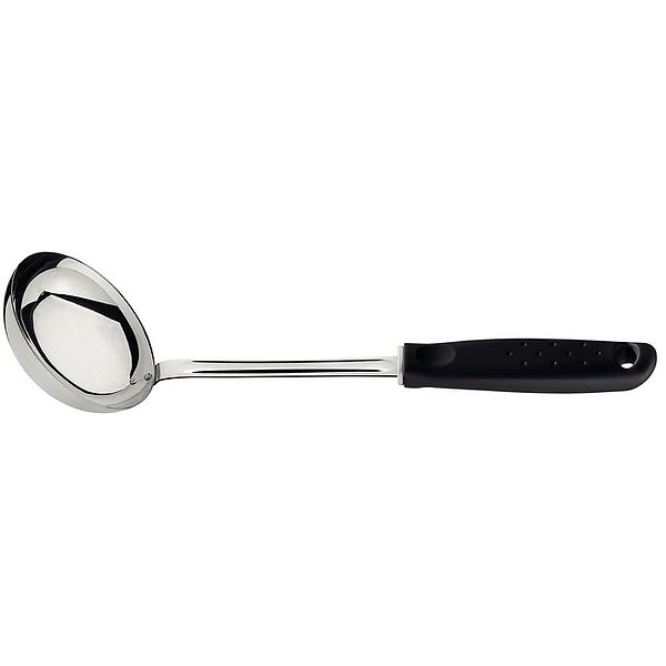 Utensílio Doméstico Concha INOX com Cabo Preto