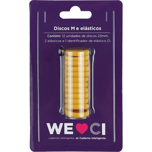 Caderno Inteligente Discos Médio 23MM com 12 Discos e Elástico