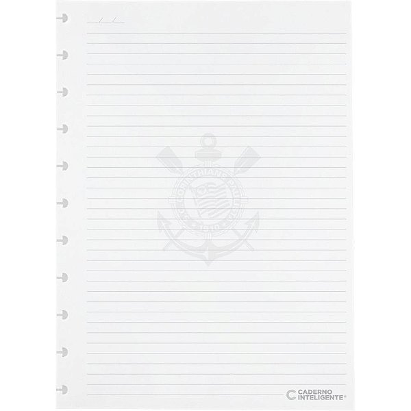Caderno Inteligente Refil Grande Corinthians Pautado 90G - 50 Folhas