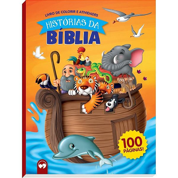 Livro Infantil de Colorir - Histórias da Bíblia - 100 Páginas de Atividades