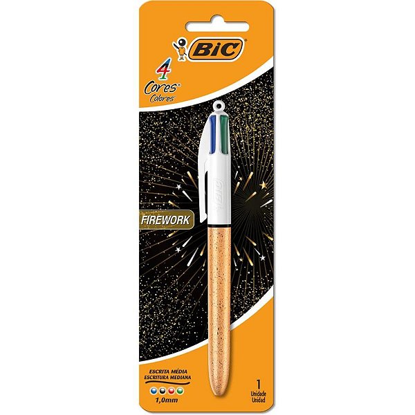 Caneta Esferográfica BIC 4 Cores Firework