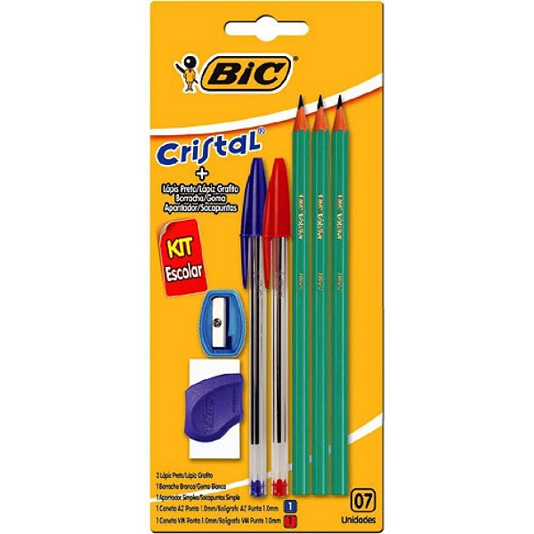 Kit Escolar BIC com 7 Peças