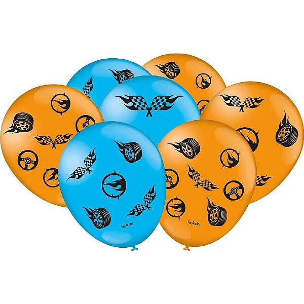 Balão Decorado N.09 HOT Wheels PCT C/ 25
