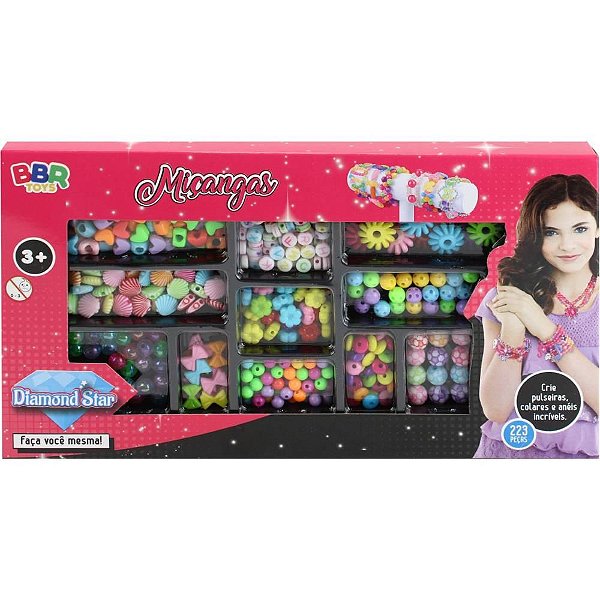 Brinquedo para Menina KIT Conjunto Miçangas Médio
