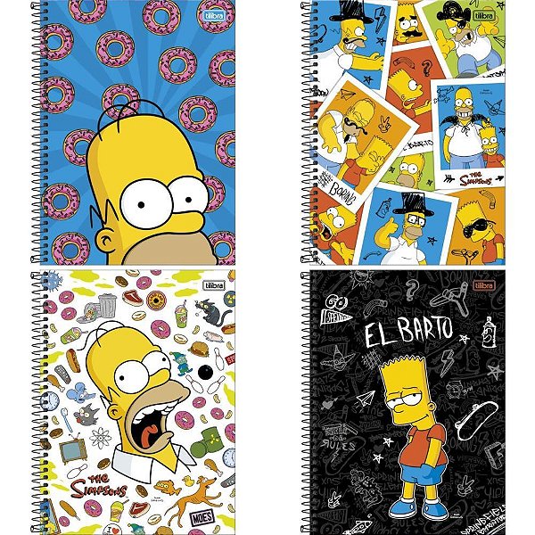 Caderno 10X1 Capa Dura THE Simpsons 160 Folhas