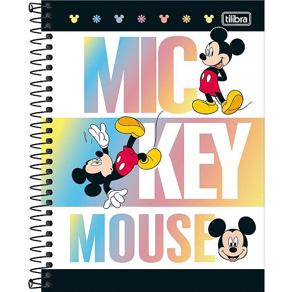 Caderno 10X1 Capa Dura Colegial Mickey 160 Folhas