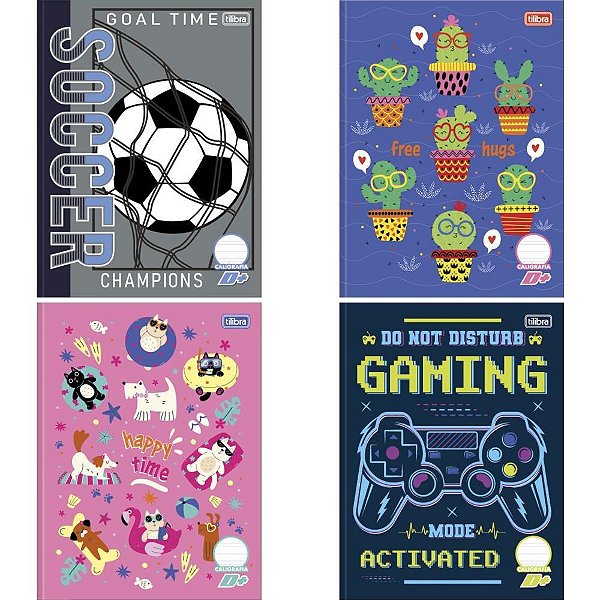 Caderno de Caligrafia Capa Dura D+ 40 Folhas Brochura Vertical