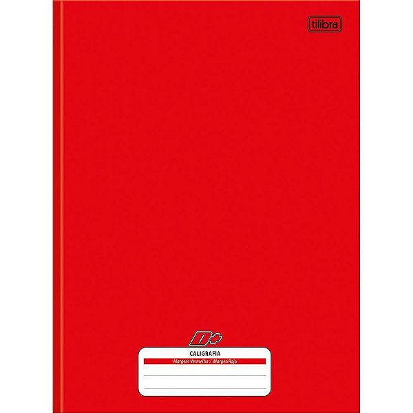 Caderno de Caligrafia Capa Dura D+ 96 Folhas Universitário Brochura - Vermelho