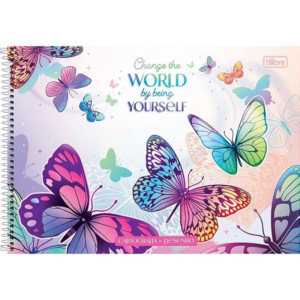 Caderno de Desenho Espiral Capa Dura Daisy 80 Folhas