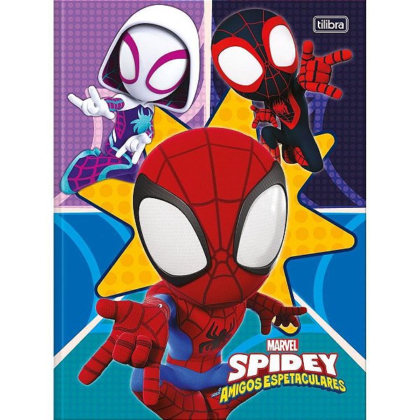 Caderno Espiral 1/4 Capa Dura Spidey - 80 Folhas
