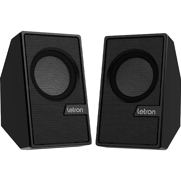 Caixa de Som para Computador Letron Estéreo CYBER 6W USB/P2