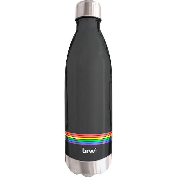 Garrafa Plástica Estampada 700ML Preto