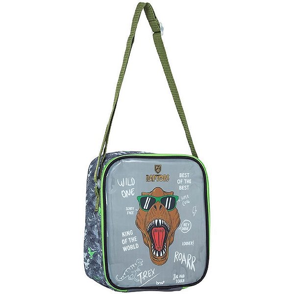 Lancheira Térmica Raptor VERDE/CINZA