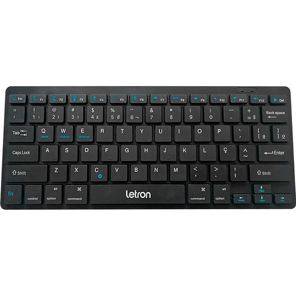 Teclado Mini USB Letron Office Free sem Fio Preto