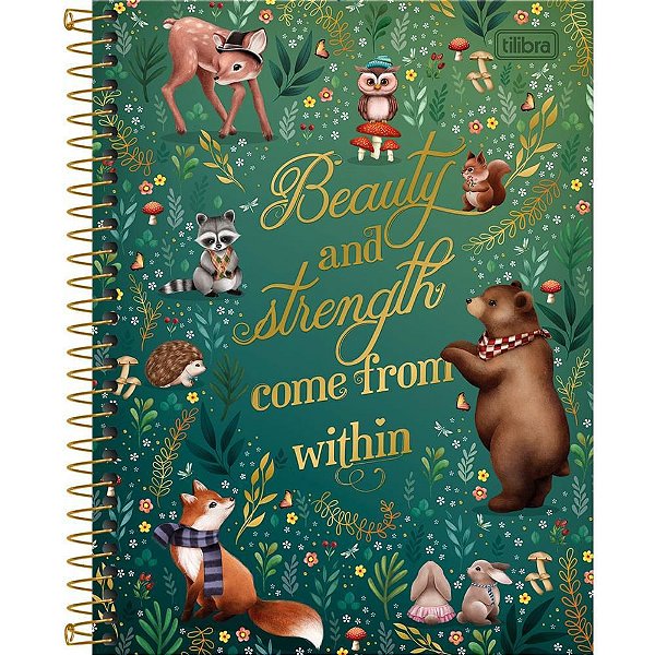 Caderno Espiral Capa Dura Colegial 1 Matéria Loveland 80 Folhas