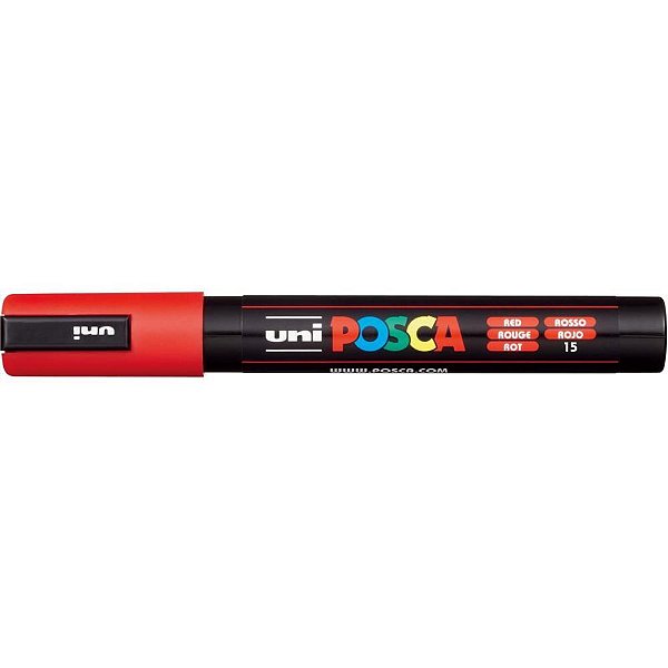 Pincel Marcador Artesanato Posca PC-5M 2.5MM Vermelho C/06