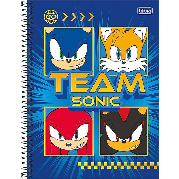 Caderno Espiral 1/4 Capa Dura Sonic 80 FLS. PCT. C/04